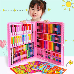 儿童画笔套装水彩马克，绘画笔礼盒画笔，蜡笔幼儿园礼物美术用品