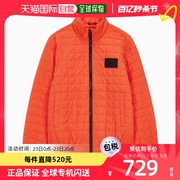 韩国直邮calvinklein凯文克莱夹克，男款橙色立领，拉链舒适百搭时尚