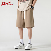 回力短裤男士夏季薄款宽松运动外穿五分裤子男生美式直筒休闲中裤