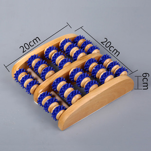 高档足底脚底按j摩器木质滚轮式实木脚部足部腿部按摩脚器穴位