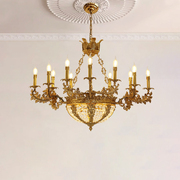 法式全铜吊灯欧式客厅别墅，复古奢华艺术个性卧室餐厅创意灯具