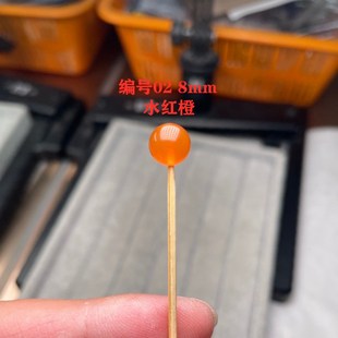 天然南红玛瑙8mm单珠9mm散珠多宝手链手串锁骨链手工绳配珠顶珠