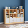 实木儿童书架收纳架宝宝玩具柜落地置物架简易书柜自由组合储物柜