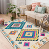 美式民族风彩色几何图案地垫，客厅茶几地毯，门厅北欧地毯卧室床边