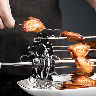 不锈钢烤笼360度旋转烤牛羊肉串，烤鸡翅适用旋转烤箱