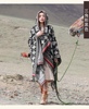 复古民族风带帽披肩新疆西藏旅游拍照外搭保暖披风，斗篷丽江外套