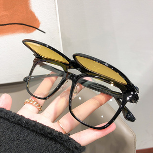 冬日限定!黑框，磁吸近视眼镜墨镜可配度数方框，素颜神器2253
