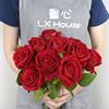 仿真花玫瑰花一支道具客厅餐桌，绒布假花绢花花束，红色仿真玫瑰假花