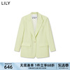 商场同款LILY夏女装时尚纯色通勤一粒扣宽松西装外套