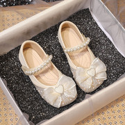 女童公主鞋2024夏季儿童，小皮鞋水晶鞋，女宝宝单鞋春秋鞋子软底