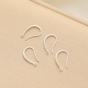 s925银耳钩配件粗款复古纯银diy饰品，配件自制耳环，耳饰防过敏材料