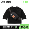 JUZI STORE童装春夏针织牛仔邮差包上装中袖T恤中性男女童1133103