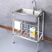 厨房洗菜盆套装一体柜加厚水池304不锈钢水槽单槽大洗碗槽带支架