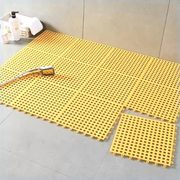 漏水垫垫高卫生间防滑垫地面，小孔垫子满铺地，板块厨房地垫黄色商用