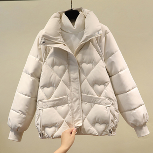 冬季棉衣女短款2023韩版洋气立领棉服修身显瘦加厚保暖小棉袄