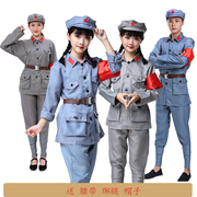 小红军儿童演出服闪闪的红星影视抗战表演新四军男女八路军军服