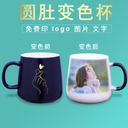 变色水杯子diy来图定制马克杯私人订制印照片logo陶瓷杯创意礼物