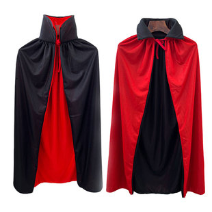 万圣节服装成人儿童红黑双面立领披风海盗吸血鬼斗篷cos演出服男