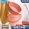 茶花水桶加厚塑料桶拖把家用储水用提桶大号圆桶，带洗脸盆小号水勺