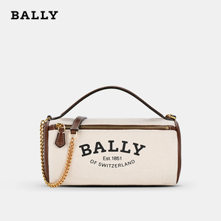 保证Bally/巴利圆桶包轻奢时尚设计单肩手提斜挎笔筒包女