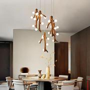 现代新中式禅意餐厅吧台吊灯装饰茶室民宿创意树脂日式复古灯具