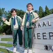 儿童校服套装小学生春秋季班服三件套男女生英伦风开学棒球服