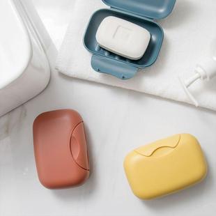 肥皂盒旅行塑料带锁扣，迷你便携香皂盒创意带盖密封皂盒，防水有盖子