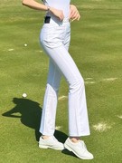 高尔夫女装长裤2024春夏golf球裤高腰显瘦微喇叭女裤直筒裤子