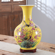 景德镇陶瓷器手绘花瓶新中式家居客厅装饰品玄关酒柜台面工艺摆件