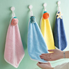 擦手巾小毛巾吸水不掉毛珊瑚，绒小方巾可挂式可爱儿童家用厨房手帕