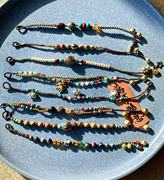 民族风复古藏式手链尼泊尔铜珠手工编织天然石手绳新中式手饰饰品