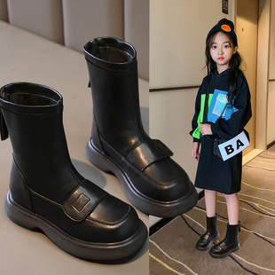 女童马丁靴子2022秋冬季儿童加绒短靴二棉皮靴公主靴子童鞋