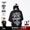 都铎王朝BOYLONDON春夏情侣款T恤老鹰印花短袖N01030
