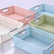 日式长方形塑料a4文件篮子，办公室收纳篮，置物篮塑料框子玩具筐