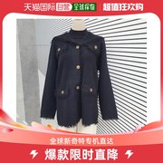 韩国直邮ab.f.z短外套，abfg金章扣子，大领子宽松版型针织衫