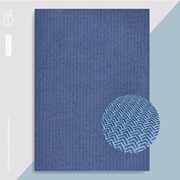 咸止  蓝色系中国风传统纹样立体凹凸感几何礼物包装纸 包书皮纸
