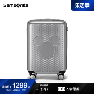 samsonite新秀丽(新秀丽)x迪士尼米奇联名行李箱，女卡通轻便登机旅行箱41c