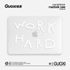 guoxi插画文字透彩壳适用苹果macbookpro保护壳，202314寸macbook套air13笔记本mac电脑轻薄13.3透明保护套