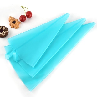硅胶裱花袋蓝色防滑tpu奶油袋烘焙工具曲奇溶豆挤花袋可反复使用