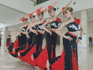 花腰姑娘傣族舞蹈少数民族演出服装女儿花鱼尾裙大摆裙艺考服女装