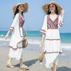 春夏沙滩裙棉麻吊带波西米亚长裙泰国海边度假连衣裙度假裙子