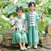 儿童中国风汉服古装舞蹈，服幼儿园演出服，民族风古风男童唐装套装