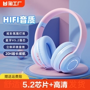 2024无线头戴式蓝牙耳机运动大耳罩可折叠电脑降噪游戏续航