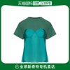 香港直邮SACAI 蓝绿色女士T恤 2306563-551