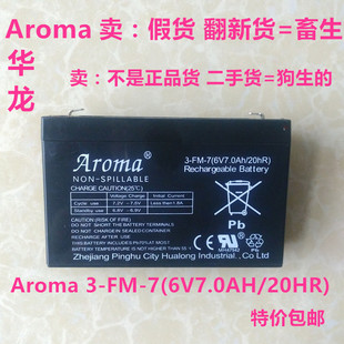 华龙aroma3-fm-7(6v7.0ah20hr儿童电动童车，电瓶铅酸蓄电池免维护