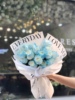 19支碎冰蓝玫瑰花束，情人节生日礼物鲜花花束，南京实体花店