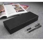 皮革酒店文具盒带，盖多功能创意时尚笔筒，桌面收纳盒办公用品整理盒