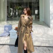 卡其色风衣外套女中长款2024春秋季新款今年流行韩版宽松气质大衣