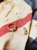 Majorica复古ins芭蕉叶葡萄串OL风杂志十字吊坠抽象造型珍珠项链