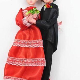 一对道具车装饰娃娃，婚车用品婚情侣房，结婚公仔婚布置婚庆